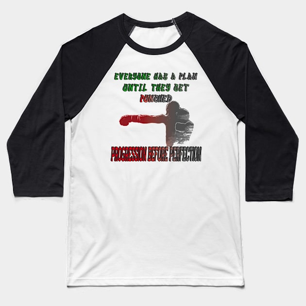 Everyone has a plan until they get punched Baseball T-Shirt by Insaneluck